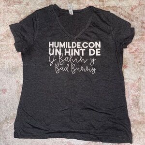 Dark Gray T-Shirt - Bad Bunny J Balvin Saying